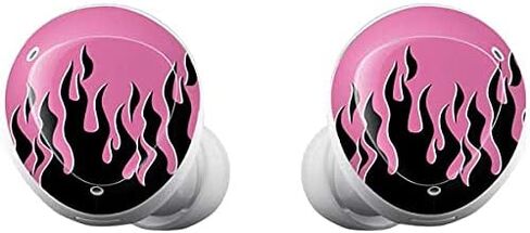 Skinit Decal Audio Skin Compatible with Galaxy Buds+ - Officially Licensed Skinit Originally Designed Pink Flames Design in Saudi Arabia