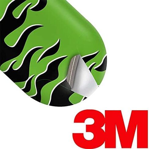 Skinit Decal Audio Skin Compatible with Galaxy Buds+ - Officially Licensed Skinit Originally Designed Green Flames Design in Saudi Arabia