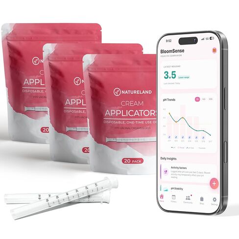 أداة تطبيق مهبلية بلاستيكية يمكن التخلص منها: لمنتجات الجل أو الكريم - تتضمن علامات الجرعة المزدوجة (العادية، 20، العدد) in Kuwait