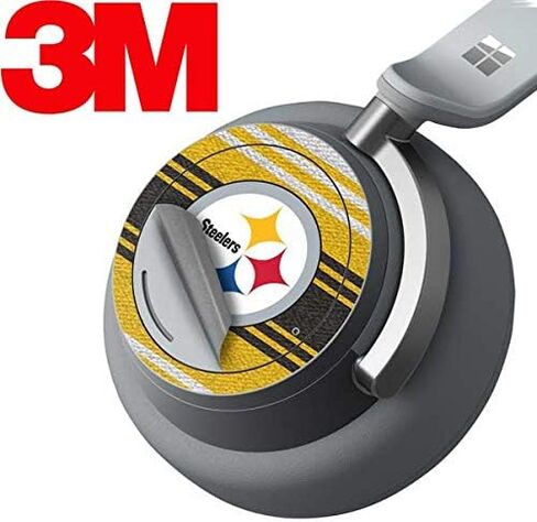 غلاف صوتي من Skinit متوافق مع سماعات الرأس Surface - تصميم مرخص رسميًا من NFL Pittsburgh Steelers Trailblazer in Saudi Arabia