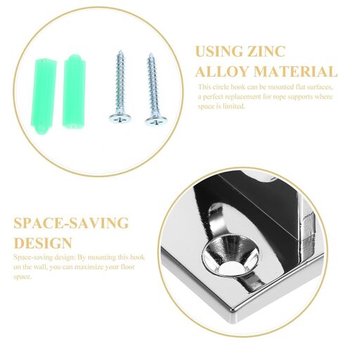 Stanchion Circle Hook 4-Pack Wall Mount Zinc Alloy Rope Barrier Support for Crowd Control at Events Venues and Theaters in Saudi Arabia