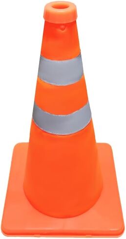 18 Inch,4 Pack, Collapsible Traffic Safety Cones, Orange, Reflective Collar, for Road Safety, Driving Training, Parking Lots (4) in Saudi Arabia