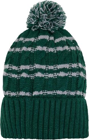 Harry Potter Gryffindor Knitted Hat - Cuffed Beanie Hat with Embroidered Crest & Pom Pom - Burgundy & Yellow Warm Winter Accessory for Fans & Collectors - Adults and Teens in Saudi Arabia