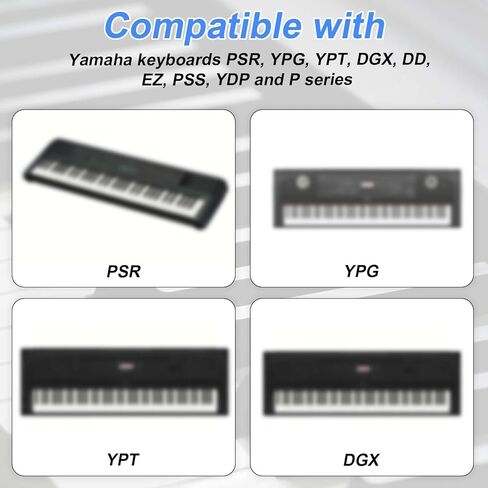 12V AC Power Cord for Keyboard Piano Yamaha, 9.84 Feet /3m Portable Keyboard AC Adapter Charger Replacement Compatible with Yamaha PSR, YPG, YPT, DGX, DD in Saudi Arabia