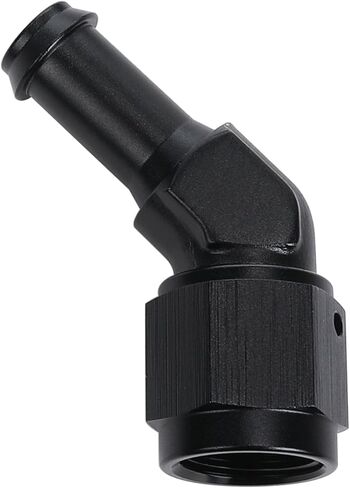 AC PERFORMANCE -6 AN Female to 3/8" Barb 45 Degree Swivel Hose Fitting Aluminum Black in Saudi Arabia