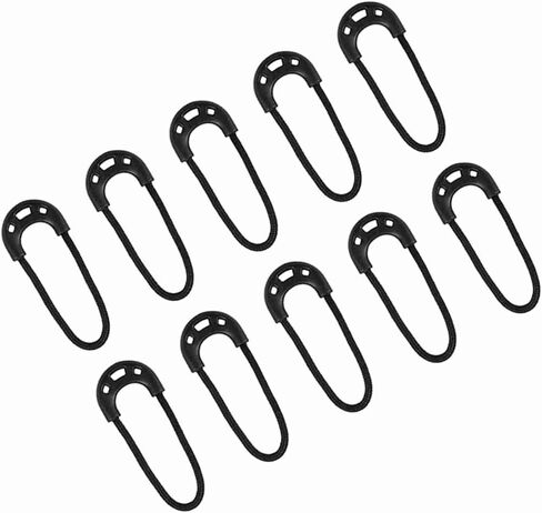 Fydun Non Slip Pulls Backpacks, 10pcsbag Black Small Pulls Cord Rope Outdoor Travel Clothing Backpack Accessory - Arts, Crafts & SewingSewingSewing Notions & SuppliesFasteners in Saudi Arabia