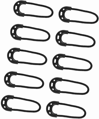 Fydun Non Slip Pulls Backpacks, 10pcsbag Black Small Pulls Cord Rope Outdoor Travel Clothing Backpack Accessory - Arts, Crafts & SewingSewingSewing Notions & SuppliesFasteners in Saudi Arabia
