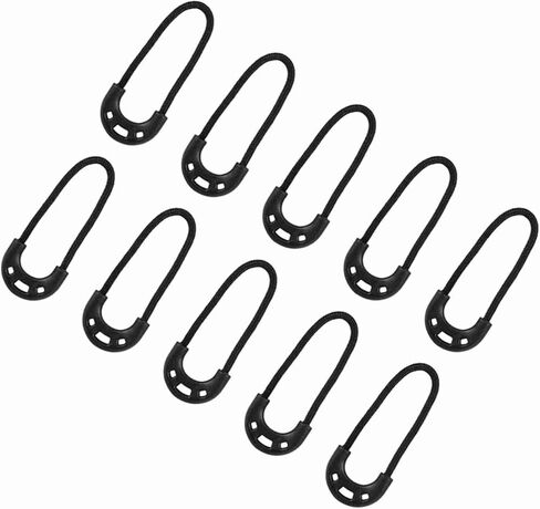 Fydun Non Slip Pulls Backpacks, 10pcsbag Black Small Pulls Cord Rope Outdoor Travel Clothing Backpack Accessory - Arts, Crafts & SewingSewingSewing Notions & SuppliesFasteners in Saudi Arabia
