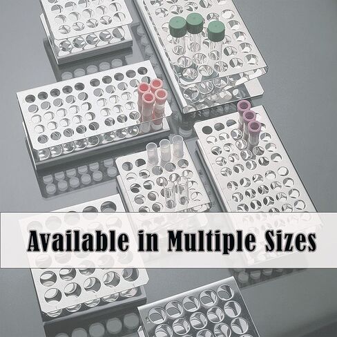 Z Shaped Stainless Steel Test Tube Rack Holder Three Tier with 50 Holes, Test Tube Holder Storage Lab Stand Suitable for 16mm Diameter Tubes, for Science and Research Labs in Saudi Arabia