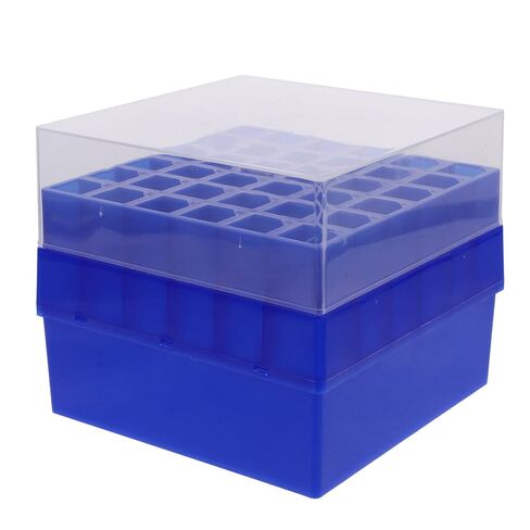 PRETYZOOM Plastic Cryovial Freezer Box with Lid for 10/15ml Tubes, 36-Slot Cryogenic Tube Rack, Vial Storage Organizer for Laboratory Freezer and Sample Management in Kuwait