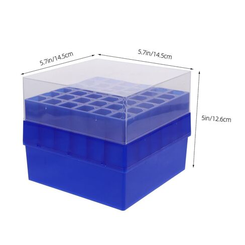 PRETYZOOM Plastic Cryovial Freezer Box with Lid for 10/15ml Tubes, 36-Slot Cryogenic Tube Rack, Vial Storage Organizer for Laboratory Freezer and Sample Management in Kuwait