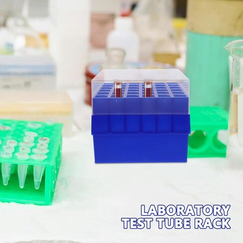 PRETYZOOM Plastic Cryovial Freezer Box with Lid for 10/15ml Tubes, 36-Slot Cryogenic Tube Rack, Vial Storage Organizer for Laboratory Freezer and Sample Management in Kuwait