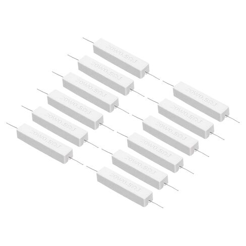 PATIKIL 12 Pcs 4.7 Ohm Resistors, 20W Ceramic Cement Resistor Power Cement Resistor Kit Tolerance 5% for Power Adapters Audio Computer TV Circuit Board in Saudi Arabia