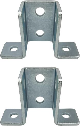 2 Pack - 8 Hole, Wing Shaped 90 Degree Connector Bracket for All 1-5/8" Strut Channel, 3 Way Cross Section - Heavy Duty, Electro-Galvanized (2) in Saudi Arabia