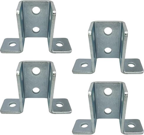 2 Pack - 8 Hole, Wing Shaped 90 Degree Connector Bracket for All 1-5/8" Strut Channel, 3 Way Cross Section - Heavy Duty, Electro-Galvanized (2) in Saudi Arabia