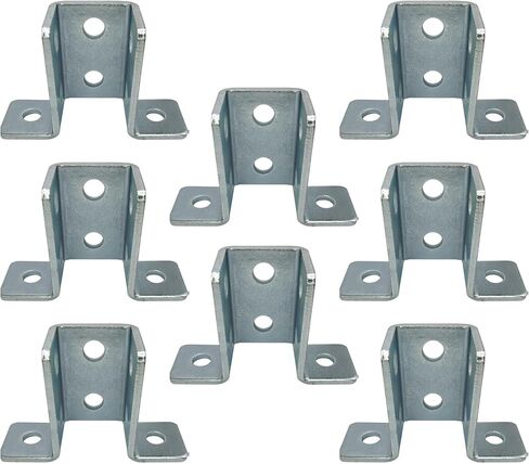 2 Pack - 8 Hole, Wing Shaped 90 Degree Connector Bracket for All 1-5/8" Strut Channel, 3 Way Cross Section - Heavy Duty, Electro-Galvanized (2) in Saudi Arabia