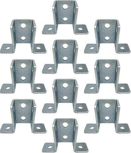 2 Pack - 8 Hole, Wing Shaped 90 Degree Connector Bracket for All 1-5/8" Strut Channel, 3 Way Cross Section - Heavy Duty, Electro-Galvanized (2) in Saudi Arabia