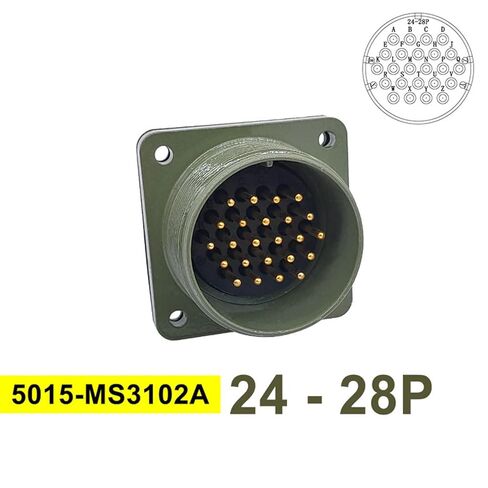 24-7 24-28 Military Specification Connector MIL-C 5015 MIL STD Circular Connectors Plug Socket MS3102 MS3106 MS3108 1Pcs(Socket 3102 24-28P) in Saudi Arabia