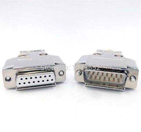 DB15 VGA موصل البيانات ماتيل حافظة المنفذ المتوازي 2 صف 15pin ذكر وأنثى MD232 1 قطعة (ذكر) in Kuwait