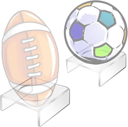 Clear Acrylic Football Stand, 5mm Thickened Display Holder for Basketball, Volleyball, Soccer Ball and Other Sports Memorabilia Home Decoration in Saudi Arabia