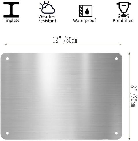 لافتة سهم لأسفل لإغلاق المياه الرئيسية - تحذير من الألومنيوم للسلامة، داخلي وخارجي للمنزل والمكتب 8 بوصة × 12 بوصة (أحمر)، أسود-5 in Kuwait