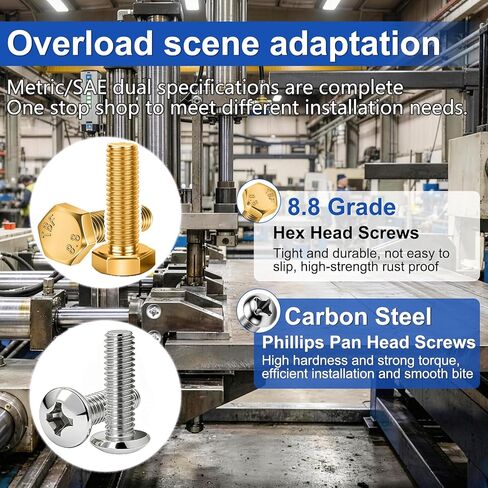 مجموعة متنوعة من الصواميل والمسامير 3129 قطعة من Taiss، 39 مقاسًا، SAE ورأس مقلاة فيليبس متري/درجة 8.8 مجموعة مسامير وصواميل برأس سداسي، تشكيلة مسامير مترية مع صواميل وغسالات in Kuwait
