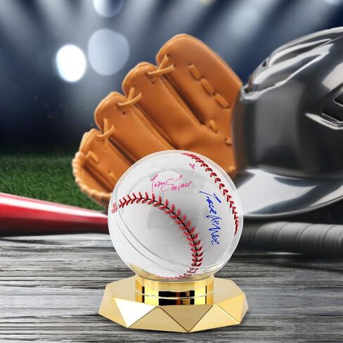 Baseball Display Case,Round Clear Baseball Holder with Gold Base,Baseball Stand Box for Single Ball,Durable Plastic Memorabilia Display Case for Baseball in Saudi Arabia