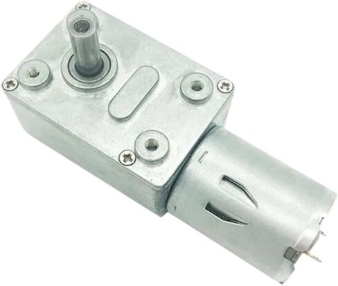 Turbo Geared Motor 12V 24V Mini Gearbox Worm Gear DC 12 Volt Engine 370 Self-Locking Positive Inversion Reducer(Package B,18RPM-12V) in Kuwait