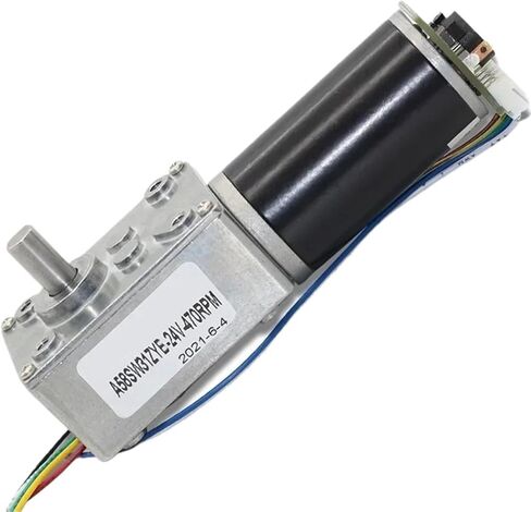 DC Worm Gear Motor 12V 24V High Tq Right Angle Reducer with Encoder Low Noise Metal Gearbox(Motor only,16R-12V) in Kuwait