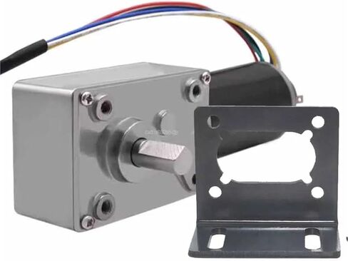 DC Worm Gear Motor 12V 24V High Tq Right Angle Reducer with Encoder Low Noise Metal Gearbox(Motor only,16R-12V) in Saudi Arabia