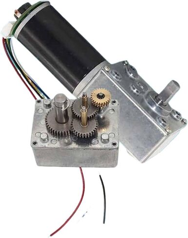 DC Worm Gear Motor 12V 24V High Tq Right Angle Reducer with Encoder Low Noise Metal Gearbox(Motor only,16R-12V) in Saudi Arabia