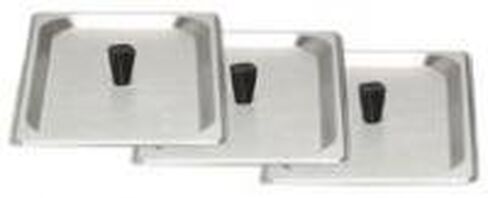 أغطية خادم البوفيه من برويل كينج SL-3 مقاس 1/3 | غطاء عرض تقديم الطعام على سطح الطاولة لمطعم الفندق | يناسب مقالي الغضب بمقاس 1/3 | 12.88 بوصة عرض × 7 بوصة عمق × 2.5 بوصة ارتفاع، من الفولاذ المقاوم للصدأ (عبوة من 3 قطع) in Kuwait