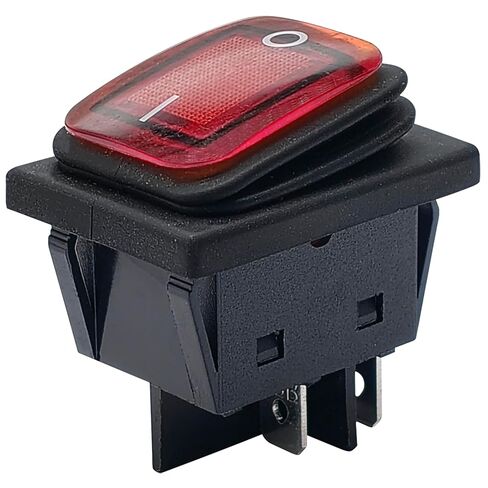 30A 250V 4 Pin 2 Position ON/Off Rocker Switch,with Snap in end Clips, Fits Electric Welding Machine,Popcorn Maker, Treadmill,Vacuum Cleaner etc. in Kuwait