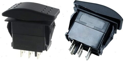 JZGRDN 2PACKS 20A 12VDC Rocker Switch VLD1S00B-AZC00-000 VLD1S00BAZC00000 متوافق مع (ON)-Off-(ON) مختومة غير مضيئة 6 اتصالات in Saudi Arabia
