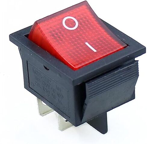 KCD4 Rocker Switch ON-Off 2 Position 4 Pins/6 Pins Electrical Equipment with Light Power Switch Switch Cap 16A 250VAC/20A 125V (Color : Blue, Size : 6 Pin) in Kuwait