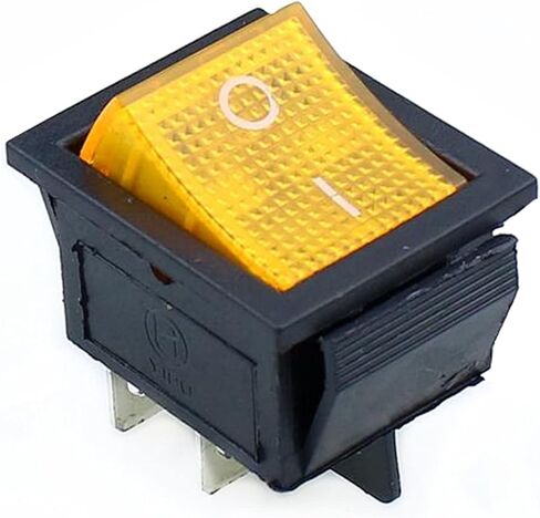 KCD4 Rocker Switch ON-Off 2 Position 4 Pins/6 Pins Electrical Equipment with Light Power Switch Switch Cap 16A 250VAC/20A 125V (Color : Blue, Size : 6 Pin) in Kuwait