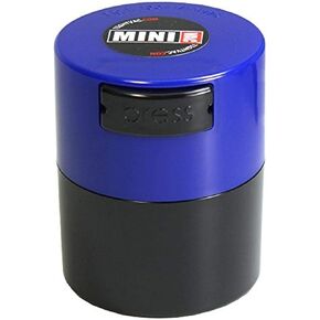 Minivac - 10g to 30 grams Airtight Multi-Use Vacuum Seal Portable Storage Container for Dry Goods, Food, and Herbs - Dark Blue Cap & Black Body in Saudi Arabia