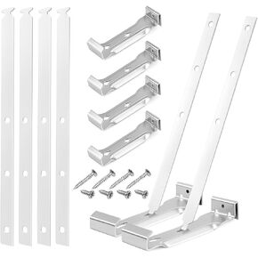 10 مجموعات من شماعات مزراب الألومنيوم مقاس 5 بوصة مع أشرطة مقاس 9.5 بوصة ومسامير مقاومة للصدأ، وأقواس مزراب لتركيب سطح السقف بدون حواف للمزاريب الفولاذية غير الملحومة، فضي in Kuwait