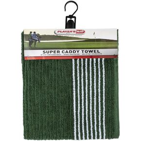 منشفة Player's Aid Super Caddy - شريط أخضر غابي/أبيض in Kuwait