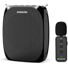 ZOWEETEK Voice Amplifier with Wireless Lavalier Microphone for Teachers, Teacher Mic with Speakers, Wireless Clip On Microphone System for Speech, Meeting, Classroom, Yoga, Mini Megaphone, 2026 New in Kuwait