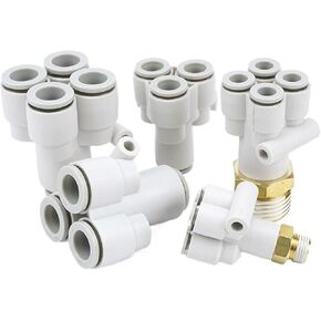 Y-shaped Five Way Pneumatic Connector KQ2UD04-06 Tracheal Quick With Variable Diameter PRG08-10 Four-way 1Pcs(五通KQ2UD04-06(PRG6-4)) in Kuwait
