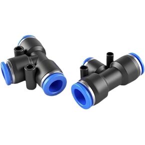 Blue Plastic Pneumatic Three-Way Connector PE4/6/8/12 Air Pipe Quick Plugs PEG12-8 1Pcs(Bluepe10) in Kuwait
