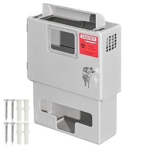 عبوتان من حاوية الأدوات الحادة المثبتة على الحائط، خزانة التخلص من الأدوات الحادة مع صندوق قفازات لحاوية حادة سعة 5 كيو تي، حاوية حائط للتخلص من إبرة ABS للاستخدام الاحترافي المنزلي، صندوق الأدوات الحادة غير متضمن in Kuwait