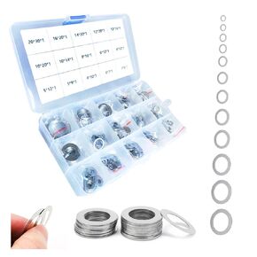 مجموعة متنوعة من 320 قطعة من الغسالات المسطحة، 15 غسالات رقيقة بأحجام مختلفة M3~M20، سميكة = 0.5 مم، حشية رفيعة من الفولاذ المقاوم للصدأ 304 لمسامير البراغي (مجموعة سميكة 0.5 مم) in Kuwait