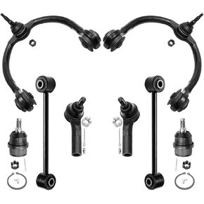 Detroit Axle-8pc Sting End Front End Kit لـ Kia 2011-2013 Sorento ، 2010-2012 Santa Fe ، 2 أذرع التحكم السفلية مع مفاصل الكرة 4 قضبان ربط داخلية وخارجية 2 روابط نهاية Sway in Kuwait