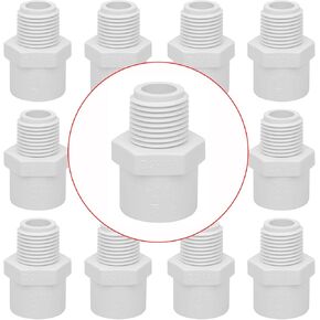3 عبوات من تركيبات أنابيب محول ذكر PVC مقاس 2 بوصة، اقتران محول خرطوم PVC ثنائي الاتجاه مع خيط خرطوم ذكر 2 بوصة، جدول 40، أبيض in Kuwait
