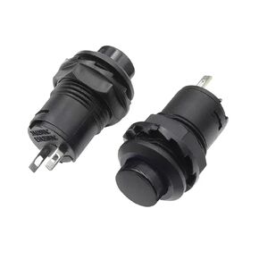 5/10 قطعة مفتاح زر الضغط، DS-428/427 مفتاح زر القفل الذاتي 12 مم مؤقت إيقاف التشغيل الذاتي (أسود، قفل، 5 قطع) in Kuwait