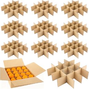 10 Set Moving Box Divider Kits, 13 x 13 x 3Inch Shipping Protective Cardboard Packing Dividers for Glassware Fruit Separation, Moving Kitchen Packing Supplies(Box Not Included) in Kuwait