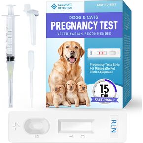 مجموعة اختبار حمل الكلاب، استخدام منزلي بسيط، شرائط اختبار يمكن التخلص منها للكلاب والقطط، غير ضارة للحيوانات الأليفة، شرائط حمل الحيوانات الأليفة سريعة ودقيقة، النتائج في دقائق in Kuwait