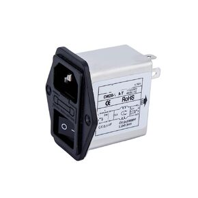CW2B-3A/6A/10A-T Black Switch Power Filter Anti-Interference 220V Word Socket Fuse Switch(CW2B-6A-T) in Kuwait
